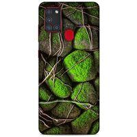 Samsung Galaxy A21s Kılıf Baskılı Özel Seri Taşlı (46) Core Armor Kılıf