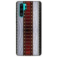 Huawei P30 Pro Kılıf Patchwork (11) Tam Koruma Siyah Gri