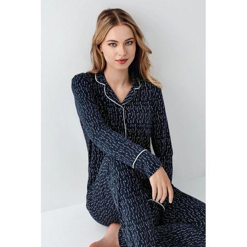 Arnetta 3430-s Kadın Gömlek Yaka Pijama Takımı