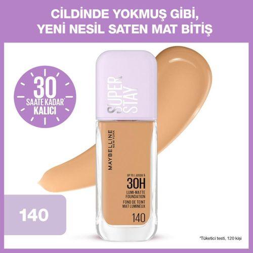 Maybelline New York Fondöten – Saten Mat Bitişli, Amino Asit Pigmentli, 30 Saat Kalıcı, Doğal Kapatma ve Ton Eşitleme