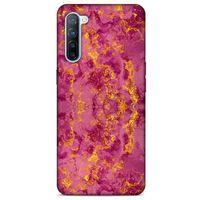 Mermer Desenli (35) Tema Fit Design Kılıf Burgonya Oppo Reno 3 Kılıf