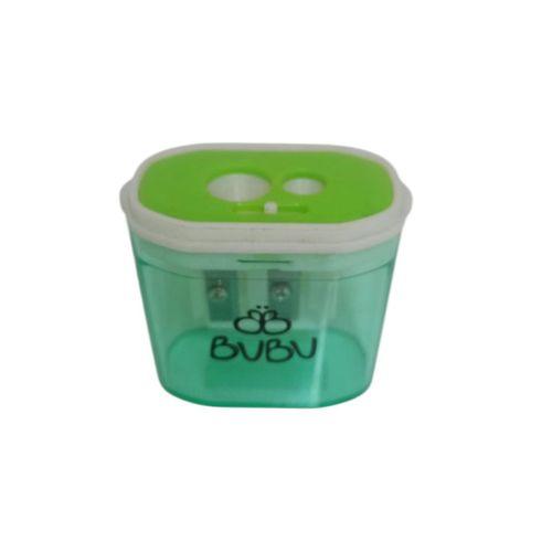 BU-BU ÇİFT DELİKLİ KİLİTLİ ŞEFFAF DİGDÖRTGEN KALEMTRAŞ ( Yeşil )