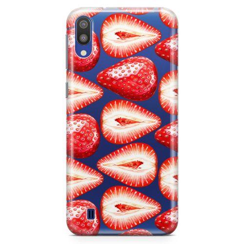 Samsung Galaxy M10 Kılıf Çilek Aşkı Arka Kapak Koruma Desenli Full Koruyucu