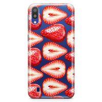 Samsung Galaxy M10 Kılıf Çilek Aşkı Arka Kapak Koruma Desenli Full Koruyucu