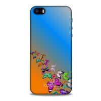 Apple Iphone 5 Kılıf Kelebek Etkisi (50) Shockproof Kılıf Bordo Pembe
