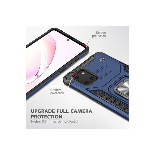 Newface Samsung Galaxy A81 / Note 10 Lite Kılıf Zegna Yüzüklü Silikon Kapak - Mavi
