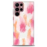Samsung Galaxy S22 Ultra Kılıf HD Baskılı Kılıf - Pembe Palet + Tam Ekran Koruyucu