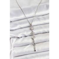 316L Çelik Zincir Gümüş Renk Güneş ve Enerji Model Kadın Y Kolye