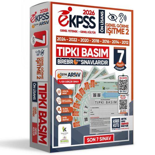 2026 EKPSS Önlisans Genel Görme İşitme-2 ÖSYM Çıkmış Soru Tıpkı Basım 7li Kitapçık TG Deneme Paketi