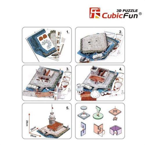 Cubic Fun 3D 66 Parça Puzzle Kız Kulesi