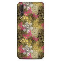 Huawei P20 Pro Kılıf Kelebek Etkisi (37) Silicone Cover Beyaz Açık Yeşil