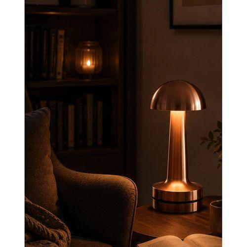 Dokunmatik Mantar Gece Lambası Bronz Led Masa Aydınlatması