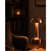 Dokunmatik Mantar Gece Lambası Bronz Led Masa Aydınlatması