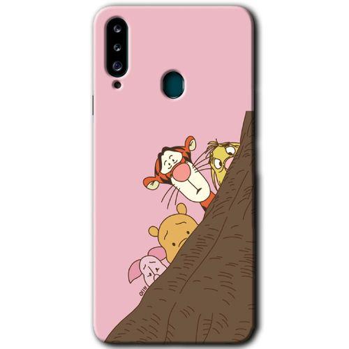 Potkal Hediye Fabrikası Samsung Galaxy A20s HD Baskılı Kılıf + 9D Tam Ekran Koruyucu - Winnie the Pooh