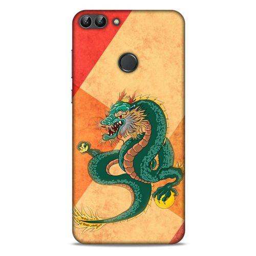 Huawei Psmart Kılıf Dragons (24) Darbe Emici Kılıf Tatoo Yeşil Ejderha