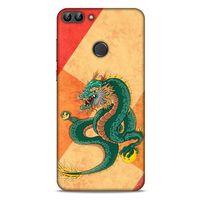 Huawei Psmart Kılıf Dragons (24) Darbe Emici Kılıf Tatoo Yeşil Ejderha