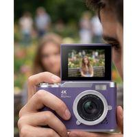 4k Kompakt Kamera 48 Mp Autofocus Flash Özellikli Vlog Kamera