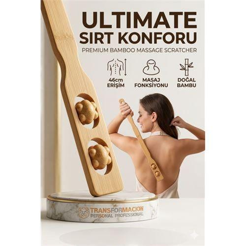 Masajlı Sırt Kaşıma Aparatı - Bambu Sırt Kaşıyıcı 715601