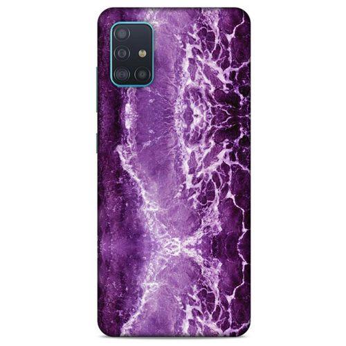 Mermer Desenli (18) Tema Telefon Kılıfları Mor Samsung Galaxy A51 Kılıf