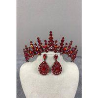 Cooker Gelin Kına Tacı Ve Mekik Küpe Seti