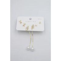 Çoklu Set Küpe - Altın