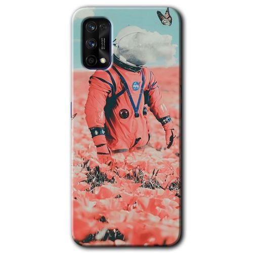 Realme 7 Pro Kılıf HD Desen Baskılı Arka Kapak - Uzay Bahçesi + Kırılmaz Cam