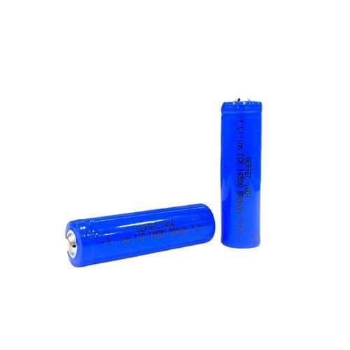 3.7V Li-ion 14500 AA - 800 Mah 1C Şarjlı Pil (Başlı)