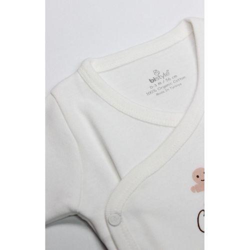 Bistyle Kruvaze Body Uzun Kol Cookies Make Happy 17141 Ekru