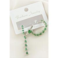 3 Adet Kalp Zirkon Taşlı Küpe