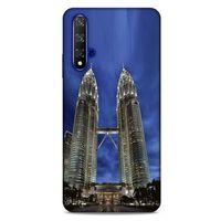 Huawei P Smart S Y8P Kılıf Dünya Mimarisi (20) Koruyucu Kılıf Petronas Kuleleri Malezya