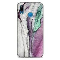 Huawei P20 Lite Uyumlu Kılıf Mor Delisi (29) Arka Koruma Kılıfı Mermer