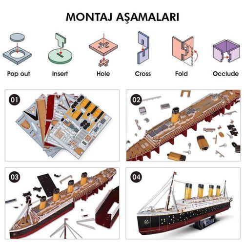 Cubic Fun Titanic Led Işıklı 3D Puzzle L521H