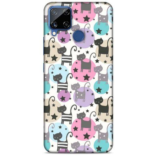 Lopard Oppo Realme C15 Uyumlu Kılıf Kediler (9) Kılıf Puantiyeli Kedi