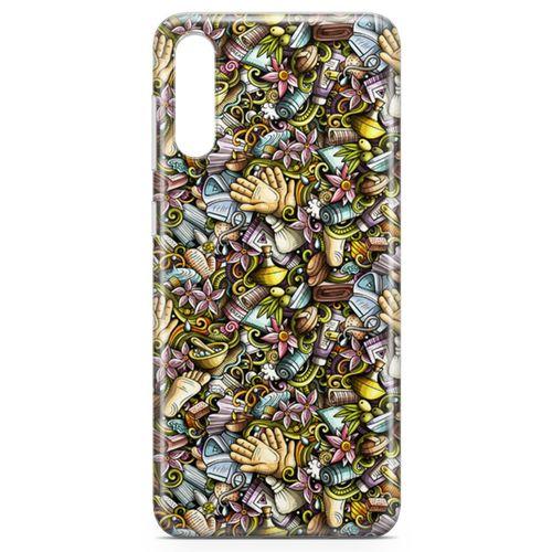 Samsung Galaxy A50s Kılıf Kozmetik Kişisel Bakım Doodle Arka Kapak Koruma Desenli Full Koruyucu