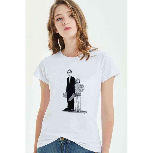 The Professional Sevginin Gücü Mathilda & Baskılı Beyaz Kadın Tshirt