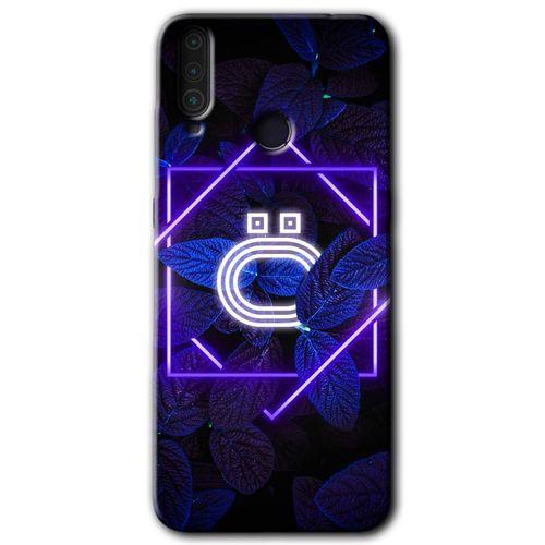 Potkal Hediye Fabrikası General Mobile GM 10 HD Baskılı Kılıf + 9D Tam Ekran Koruyucu - Dark Neon Yaprak Ö Harfi