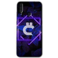 Potkal Hediye Fabrikası General Mobile GM 10 HD Baskılı Kılıf + 9D Tam Ekran Koruyucu - Dark Neon Yaprak Ö Harfi