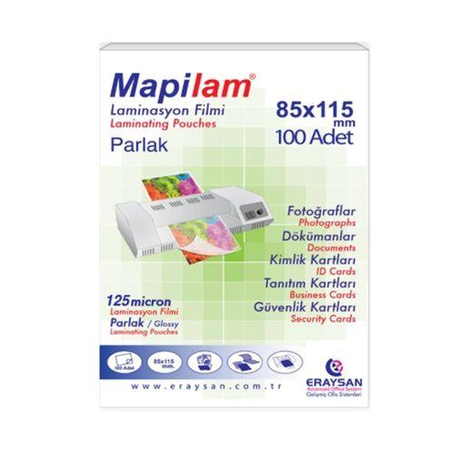 Mapi Laminasyon Film 85X115Mm 125 Mic Kimlik Tipi 100Lü