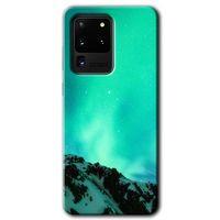 Samsung Galaxy S20 Ultra Kılıf HD Desen Baskılı Arka Kapak + Temperli Cam - Aurora