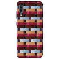 Samsung Galaxy A70s Kılıf Patchwork (45) Liquid Air Kılıf Bordo Gri