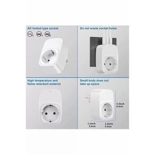 Tekli Yüksek Voltaj Korumalı Duvar Prizi 2x Type-c 1x Usb Çıkışlı Priz Grup Priz Çoğaltıcı Beyaz