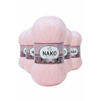 5 Adet Angora Lüks El Örgü İpi Pembe 11502