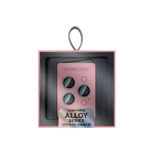 Apple iPhone 15 Pro Max CaseWorld Alloy Sparkling Diamond Serisi Taşlı Lens Koruyucu