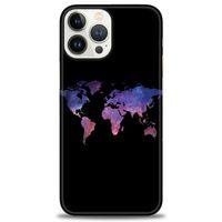 iPhone 13 Pro Max Kılıf HD Baskılı Kılıf - Dünya Haritası + Tam Ekran Koruyucu
