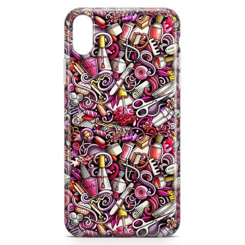 Apple iPhone XR Kılıf Manikur Pedikür Kozmetik Arka Kapak Koruma Desenli Full Koruyucu