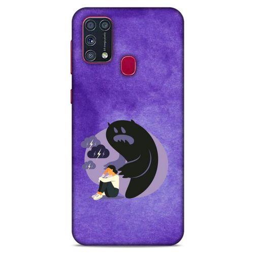 Samsung Galaxy M31 Kılıf Depresyon (41) Tank Kılıf Koyu Yeşil Pembe