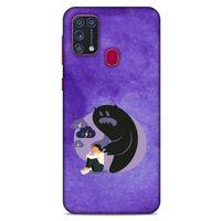 Samsung Galaxy M31 Kılıf Depresyon (41) Tank Kılıf Koyu Yeşil Pembe