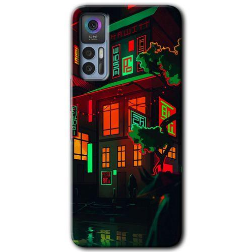 TCL 30 Plus Kılıf HD Desen Baskılı Arka Kapak - China Street