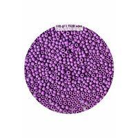 Mor Renk 4 mm Yaklaşık 1100 adet / 100 gram Cam Boncuk Oya Yazma Bileklik ve Kolye