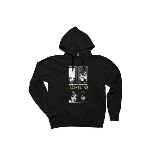 The Doors Windows Siyah Kapşonlu Sweatshirt Hoodie